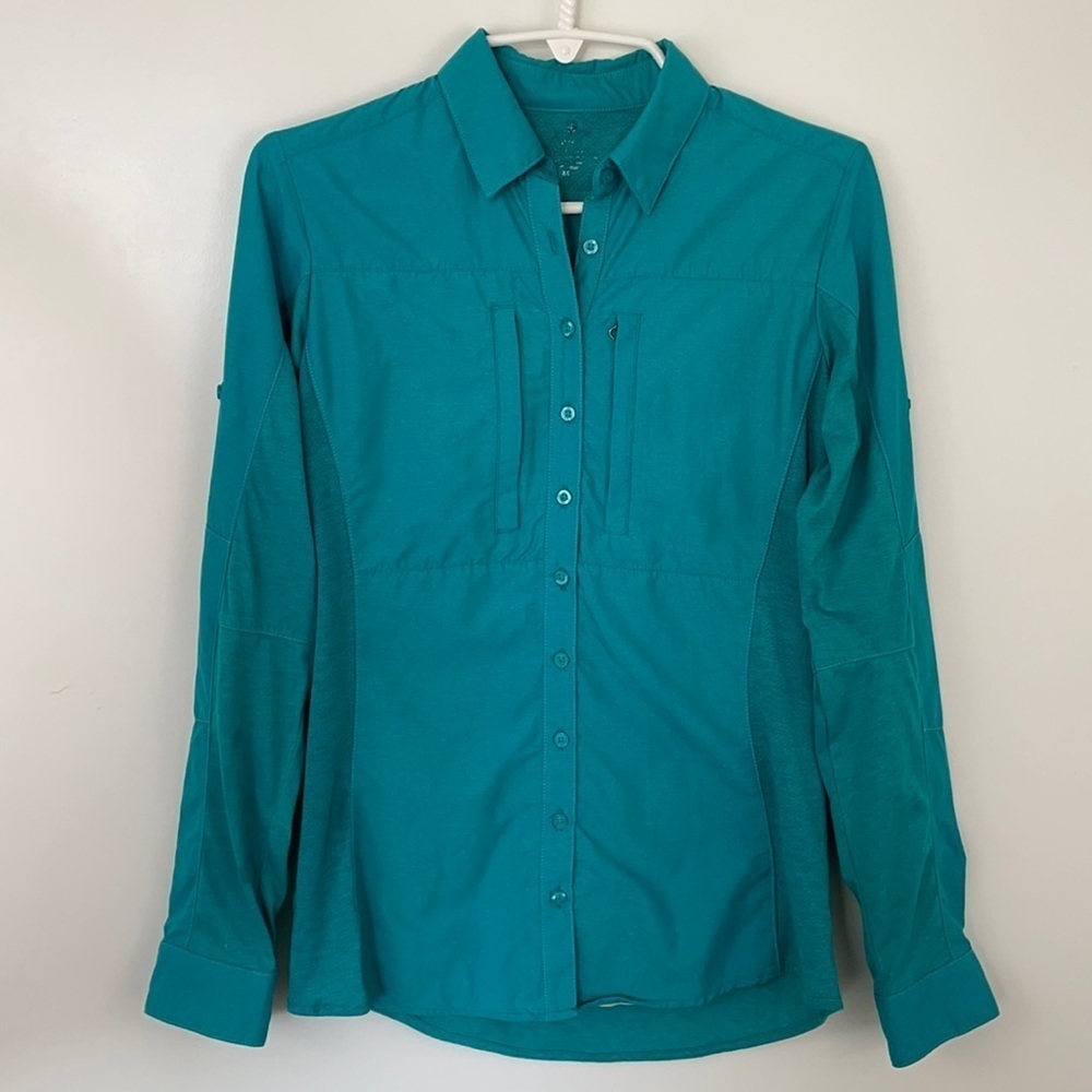 Kuhl Women’s Aqua Outdoor Button Down